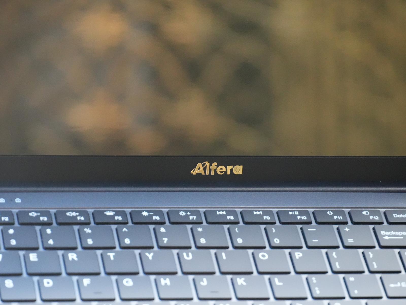 Alfera Technik gold logo mark — Nigerian electronics brand identity